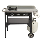 Cuisinart Outdoor Wok Station, 50,000 BTU Propane Outdoor Wok Burner w Prep Table, 14锟芥锟斤拷 Carbon Steel Wok for Stir Fry, Searing, BBQ 锟斤拷 Black