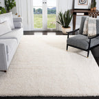 SAFAVIEH California Shag Collection Area Rug - 8' x 10', Ivory, Non-Shedding & Easy to Clean, Ultra Plush Thick Pile, Ideal for Living Room, Bedroom, Dining Space (SG151-1212)