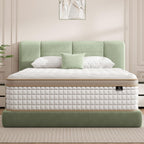 King Mattress, Enhanced 14 Inch King Size Hybrid Mattress in a box with Gel Memory Foam & Independent Pocket Springs, Medium Plush, Pressure Relief, Strong Edge Support, 365-Night Trial, CertiPUR-US