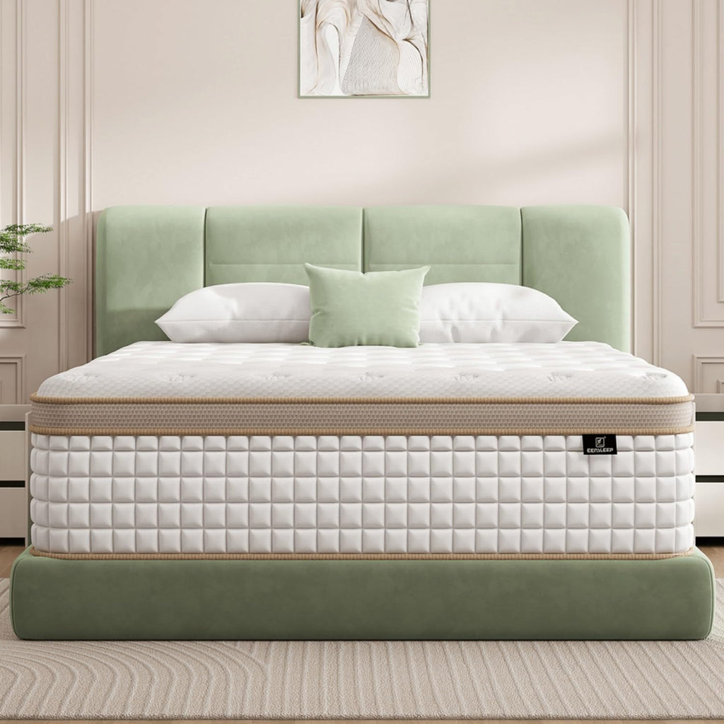 King Mattress, Enhanced 12 Inch King Size Hybrid Mattress in a box with Gel Memory Foam & Independent Pocket Springs, Medium Firm, Pressure Relief, Strong Edge Support, 365-Night Trial, CertiPUR-US