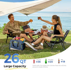 Electric Portable Cooler Plug in 12V Car Cooler Bag, Warmer Bag for Vehicle, DC Power Cord,25L Insulated Lunch Bag for Family Outings, Grocery,Camping,Truck Drivers,All Season ﻿