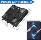 Magnetic Toolbox, Magnetic Laptop Stand Portable Workstation with Magnets, Rated at 45 Pounds Hands-Free Utility Shelf for Attaches to Flat Steel Surface HVAC, Trucks, Walls, Poles etc