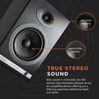 Audioengine HD5 Premium Powered Speakers | 150W Audiophile-Grade Bluetooth 5.0 with aptX HD | Built-in 24-Bit DAC | Real Wood Veneer | Bookshelf Speakers for Home Audio  Studios & Vinyl