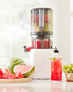 Nama J2 Cold Press Juicer Self Feeding for Hands Free Operation with Wide Mouth Hopper for Whole Recipe Loading, Zero Waste Masticating Juicer For More Juice, Less Pulp  Easy Cleanup & Assembly: Home & Kitchen