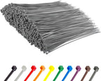GTSE 14 Inch Silver/Gray Zip Ties  5 000 Bulk Pack  50lb Strength  UV Resistant Long Nylon Grey Cable Ties  Self-Locking 14" Tie Wraps