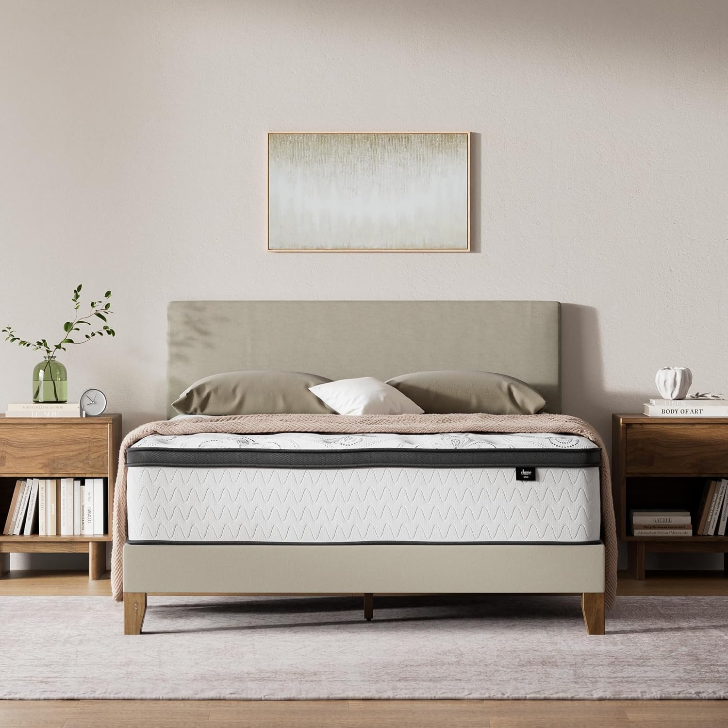 Signature Design by Ashley Chime Hybrid California King 12" Mattress with Gel Memory Foam, Medium Firm, Pressure Relief, Fiberglass Free Mattress in a Box