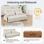 MAXYOYO Adjustable Floor Sofa Couch, Multi-Functional Bean Bag Bed, Loveseat Floor Couch Foldable Lazy Sofa Sleeper Bed for Reading Living Room, Beige