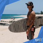 Rock-It DA Wizard Performance Soft Top Surfboard, 4’10” / 39L Foam Surfboard for Ocean, Wave Pool, River Surfing and More with 2+1 fin System and Reinforced Deck and Rails Developed in Hawaii (Black)