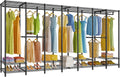 VIPEK V70 Extra Large Clothes Rack Heavy Duty Garment Rack, Freestanding Wardrobe Metal Closet for Hanging Clothes, Bedroom Organizer and Storage, Max Load 1670lbs, Black