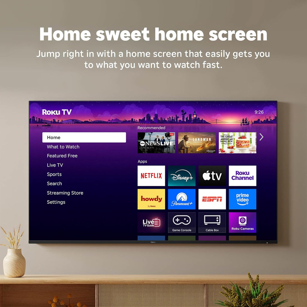 Roku Smart TV – 55-Inch Pro Series  Mini-LED TV – RokuTV with Backlit Voice Remote Pro – Flat Screen 4K QLED Television with 120Hz Refresh Rate & Dolby Vision IQ  Live News  Sports  Entertainment