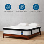Inofia Twin XL Mattress, 12 Inch Hybrid Innerspring Single Mattress Cool Bed, Breathable Soft Knitted Fabric Cover, Twin XL Size