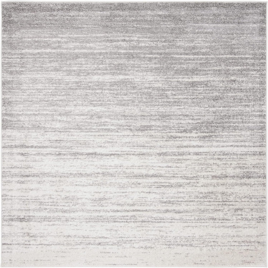 SAFAVIEH Adirondack Collection Area Rug - 12' Square, Ivory & Silver, Modern Ombre Design, Non Shedding & Easy to Clean, Ideal for Living Room, Bedroom, Office, Dining Space (ADR113B)