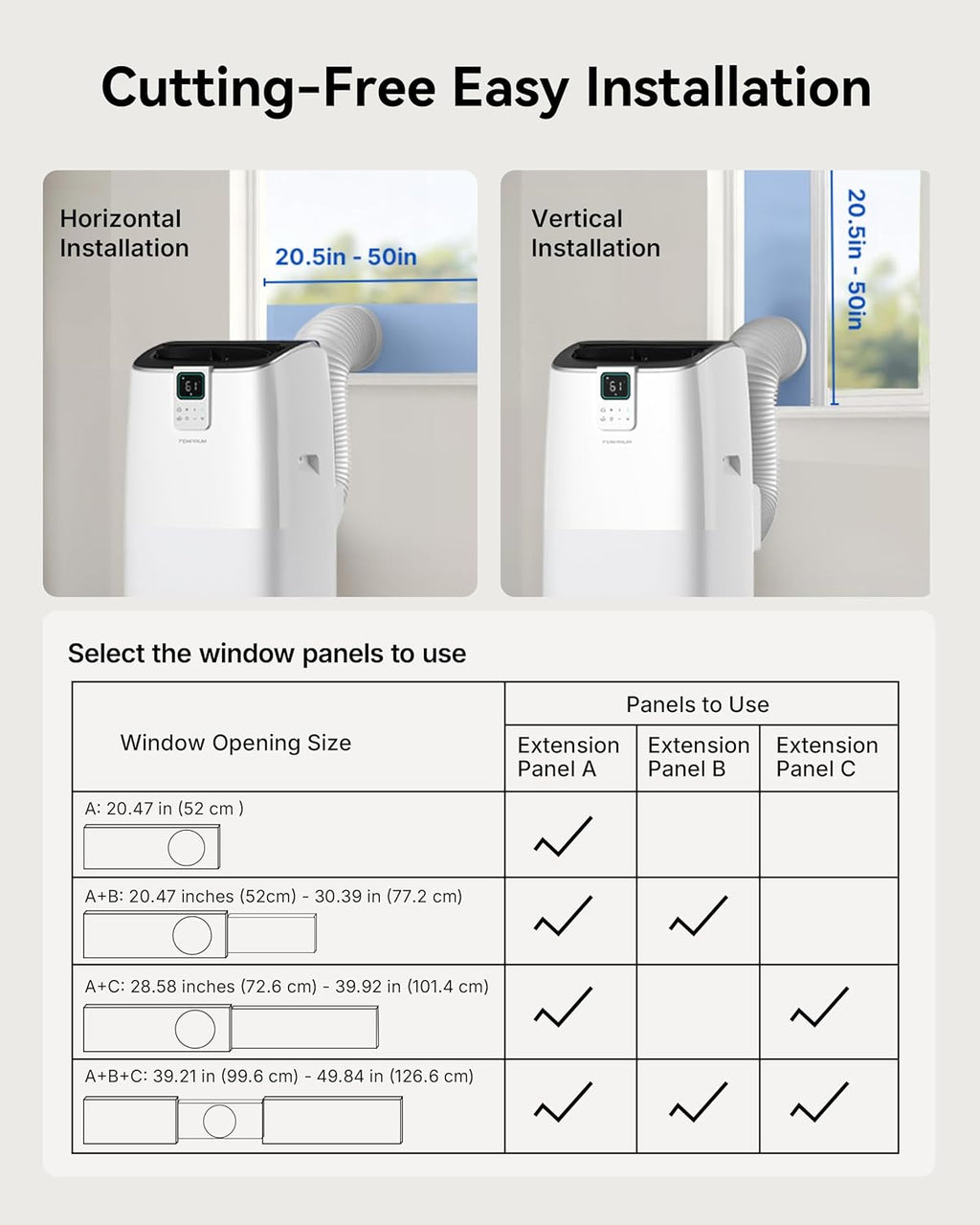 14000 BTU Portable Air Conditioners up to 750 Sq.ft, Quiet AC for Bedroom with 41dB, Silent Mode, 24H Timer, 4-in-1 Smart Portable AC Unit with Drainage-free Cooling, APP/Voice/Remote Control