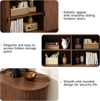 ONBRILL 63" Sideboard Buffet Cabinet with Storage, Storage Cabinet with Sliding Door & Adjustable Shelf, Modern Accent Coffee Bar Console Table for Kitchen, Entryway, Walnut