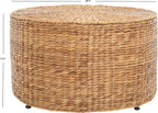 SAFAVIEH Home Collection – Jesse Wicker Coffee Table, Fully Assembled, Natural Fiber Accent Coffee Table with Iron Legs, Modern Coastal Style (SEA7035A)
