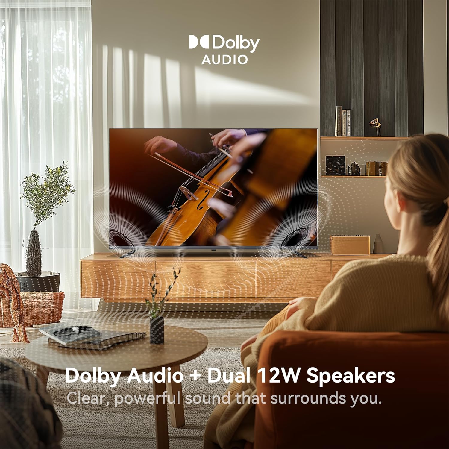 HORION 55 inch Smart TV, 4K UHD LED TV with WebOS 22, Ultra Slim Television with Mega Contrast, HDR10, Dolby Audio - Streaming Live, Bluetooth, Hdmi, WiFi ((P6D Series)