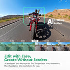 AKASO 360 Weatherproof 360° Action Camera - 5.7K 360 Video with 1/2" 48MP Sensors  72MP 360 Photo  360-SuperSmooth  Invisible Selfie Stick  360° Horizon Lock  AI Tracking Motorcycle Combo