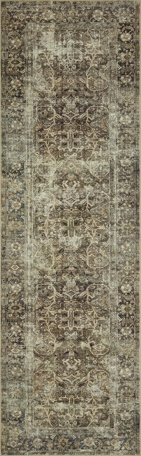 Loloi Magnolia Home by Joanna Gaines Sinclair Collection SIN-01 Pebble/Taupe 7'-6" x 9'-6", .25" Pile Height, Machine Washable, Area Rug