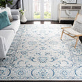 SAFAVIEH Brentwood Collection Area Rug - 10' x 13', Light Grey & Blue, Oriental Floral Scroll Design, Non-Shedding & Easy Care, Ideal for High Traffic Areas in Living Room, Bedroom (BNT854G)