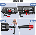 Fitting Installation Tool Kit for 4AN-12AN Hoses, Universal an Hose Assembly Tool & Fuel Line Fittings Removal Tool with 6 Dies (4,6,8,10,12AN) - Works with CPE & All Brands Fuel Lines
