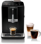 Bosch 300 Series Fully Automatic Espresso and Coffee Machine – One Touch Milk Drinks, Built-In Ceramic Grinder, In-Cup Frother, Easy Clean and Descale, Black TIU20109