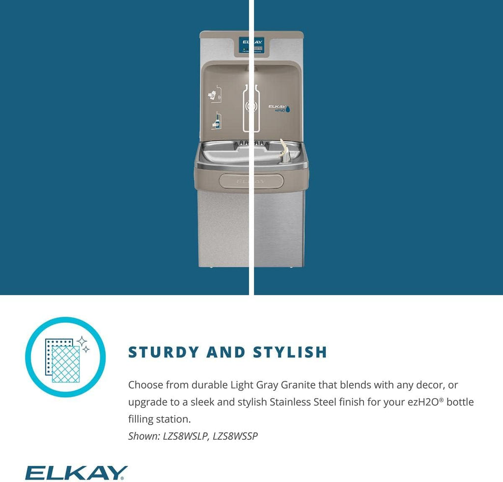 Elkay LZS8WSSP Enhanced Bottle Filler & Single ADA Cooler Refrigerated Stainless High Capacity Lead Drop Down Wrapper