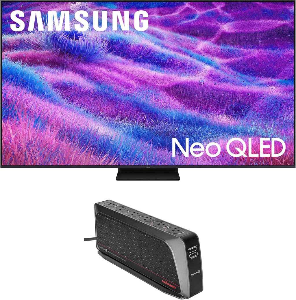 Samsung QN65QN80FAFXZA 65 Inch Neo QLED QN80F Series Supreme UHD 4K TV with an AudioQuest PowerQuest2 Power Filter/Surge Protector 6 Outlet (2025)