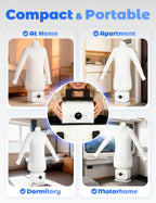 Automatic Ironing Machine, 2026 Touched Iron, Wrinkle-Free in 8-12 Min, 2-in-1 Hands Free Clothes Iron, 360° Without Blind, S-XXL, One-Click Gentle Steamer (Standard)