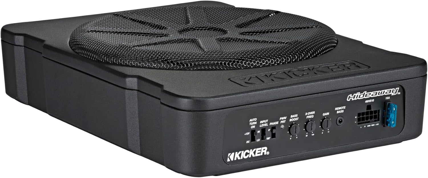 Kicker 51HS10 Hideaway Compact Powered Subwoofer  10-Inch