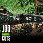 EGO Power+ Pole Saw  Cordless Electric Pole Saw for Tree Trimming with Telescopic LED Cut Line Indicator  Includes 56V 2.5Ah Battery and Charger - PS1001