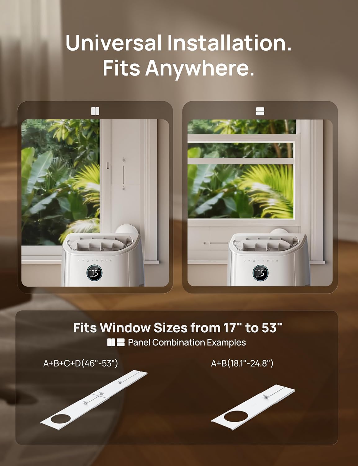 DREO Portable Air Conditioners, 12000 BTU ASHRAE (8000 BTU DOE) Smart AC Unit for Room with Drainage-free Cooling, APP/Voice/Remote, Fan & Dehumidifier, Quiet Standing AC for Bedroom, AC515S, White