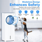 Windowless Portable Air Conditioner, 30" Evaporative Air Cooler w/Dual Tanks for 24H Cooling, 4 Modes & 3 Speeds, 28FT Remote&Timer, 360° Rotation Swamp Cooler Air Conditioner for Bedroom