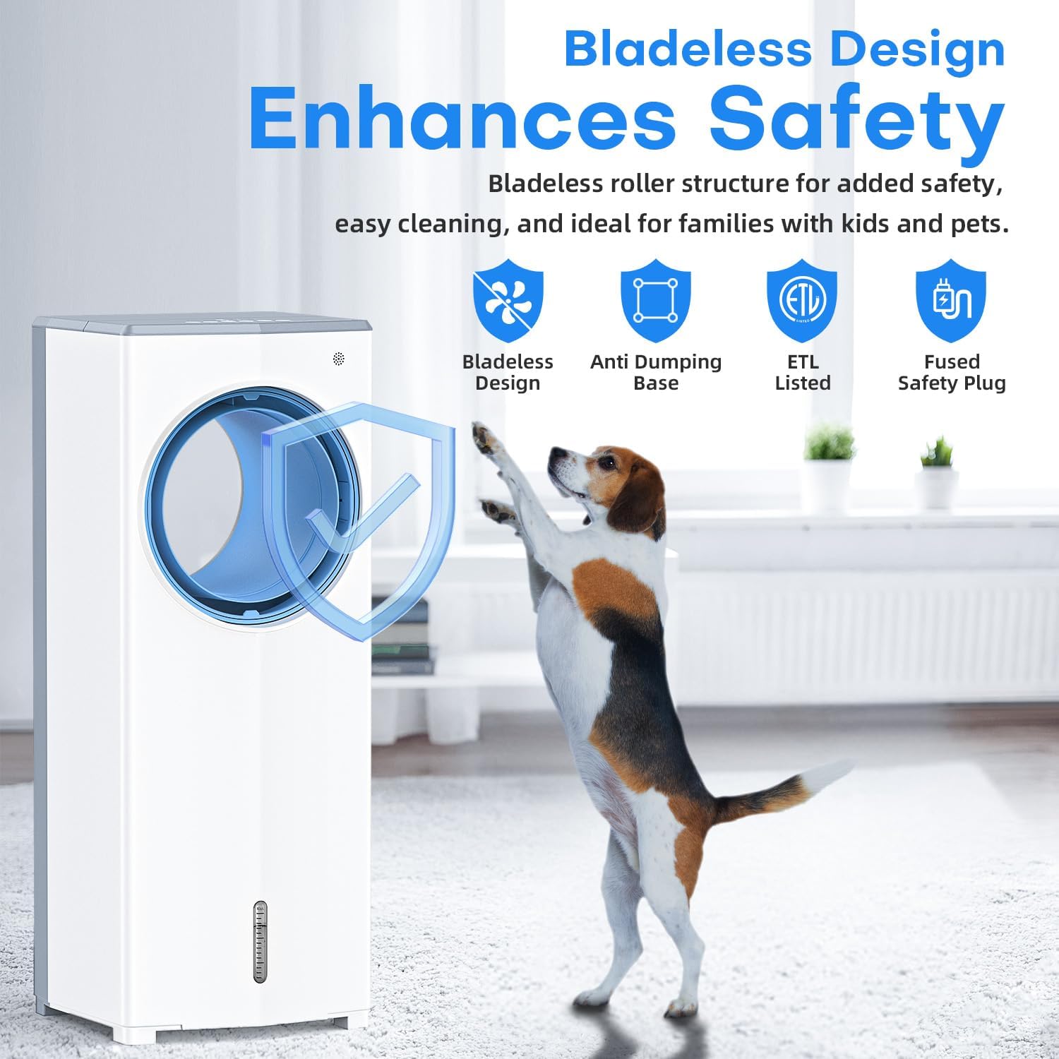 Windowless Portable Air Conditioner, 30" Evaporative Air Cooler w/Dual Tanks for 24H Cooling, 4 Modes & 3 Speeds, 28FT Remote&Timer, 360° Rotation Swamp Cooler Air Conditioner for Bedroom