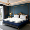 King Size Mattress 80 * 76 * 14 Inches Soft and Breathable Cotton Ergonomic Design Individually Pocketed Reinforced Springs All Around Quiet Sleep Comfort and Durable