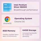 Lenovo IdeaPad Flex 3i Chromebook Laptop  Intel® UHD Graphics  15.6” FHD Display  Intel Pentium N6000  8GB RAM  128GB SSD  1920x1080 px  Touchscreen  Chrome OS  Abyss Blue