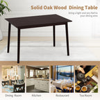 FDW 47 Inches Dining Table, Dining Room for 4 People, Small Rectangular Table for Kitchen, Quick Assembly, Small Spaces Modern Home Furniture Dinner Table, Espresso
