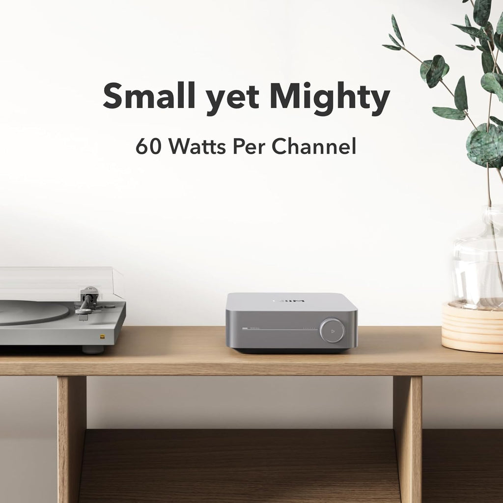WiiM Amp: Multiroom Streaming Amplifier | Compatible with AirPlay  Google Cast  Alexa | HDMI  Voice Control | Stream from Spotify  Amazon Music  Tidal & More | Space Gray