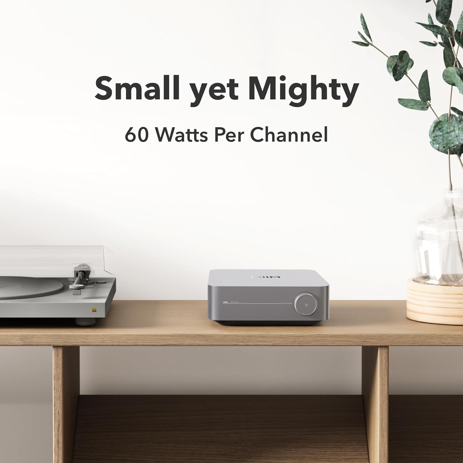 WiiM Amp: Multiroom Streaming Amplifier | Compatible with AirPlay  Google Cast  Alexa | HDMI  Voice Control | Stream from Spotify  Amazon Music  Tidal & More | Space Gray