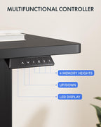 FLEXISPOT 71x32 Inch Electric Large Standing Desk for Home & Office, Spacious Splice Board Desk with Cable Management & Organizer, Cup Holder & Hook, Black