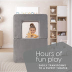 Milliard Kids Couch - Modular Kids Sofa for Toddler and Baby Playroom/Bedroom Furniture (Grey Small)
