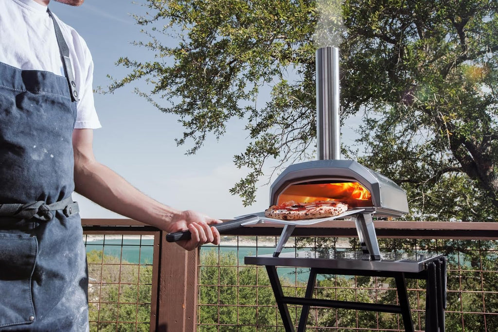 Ooni Karu 12 Multi-Fuel Outdoor Pizza Oven – Reaches 950°F and Cooks 12 Inch Pizzas and More in 60 Seconds - Portable Wood and Gas Grill with Pizza Stone  Dual Fuel Ooni Pizza Oven