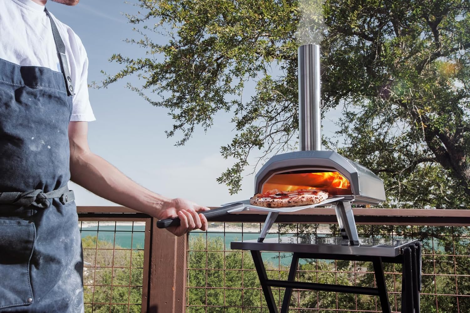 Ooni Karu 12 Multi-Fuel Outdoor Pizza Oven – Reaches 950°F and Cooks 12 Inch Pizzas and More in 60 Seconds - Portable Wood and Gas Grill with Pizza Stone  Dual Fuel Ooni Pizza Oven