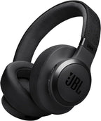 JBL Live 770NC - Wireless Over-Ear Headphones with True Adaptive Noise Cancelling with Smart Ambient  Up to 65 Hours of Battery Life  Comfort-fit Fabric Headband & Carrying Pouch (Black)