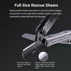 PIONEER 14-IN-1 Multi-tools Heavy Duty Multi tool Set with Scissor Needle Nose Pliers Trauma Shears Pocket Clip Multi-tool for Emergency First Responders