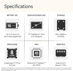 Microsoft Surface Pro 2-in-1 Laptop/Tablet (2025)  Windows 11 Copilot+ PC  12" Touchscreen Display  Snapdragon X Plus (8 Core)  16GB RAM  256GB Storage  Platinum