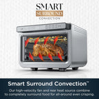 Ninja Air Fryer & Toaster Oven | Prestige Smart XL Countertop Oven | Bakes up to 20 Cookies, Fits up to a 12lb Turkey | Pizza, Toast, Bake, Air Fry & Reheat | 1800 Watts | Stainless Steel | DT501