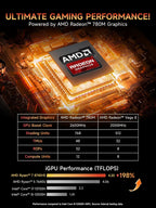 Bmax B8A Pro Gaming Mini PC  AMD Ryzen 7 8745HS (Beat i9-12900H)  16GB DDR5 512GB PCIe 4.0 SSD  Radeon 780M Graphics  8K Triple Display Mini Desktop Computer for Gaming  Office  AI Workstation