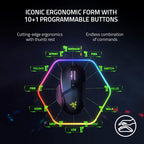 Razer Basilisk V3 Pro Customizable Wireless Gaming Mouse: Fast Optical Switches Gen-3 - HyperScroll Tilt Wheel - Chroma RGB - 11 Programmable Buttons - Focus Pro 30K Optical Sensor - White