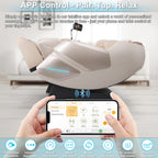 MassaMAX MT339 4D Massage Chair  Full Body Recliner with Auto Footrest  Zero Gravity  OTA Cloud Tech  SL Track  Deep Yoga Stretch  27 Modes  APP  AI Control  and Heating (Golden)