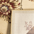 SAFAVIEH Lyndhurst Collection Area Rug - 8' x 11', Ivory & Multi, Traditional Floral Design, Non-Shedding & Easy Care, Ideal for High Traffic Areas in Living Room, Bedroom (LNH552-1291)